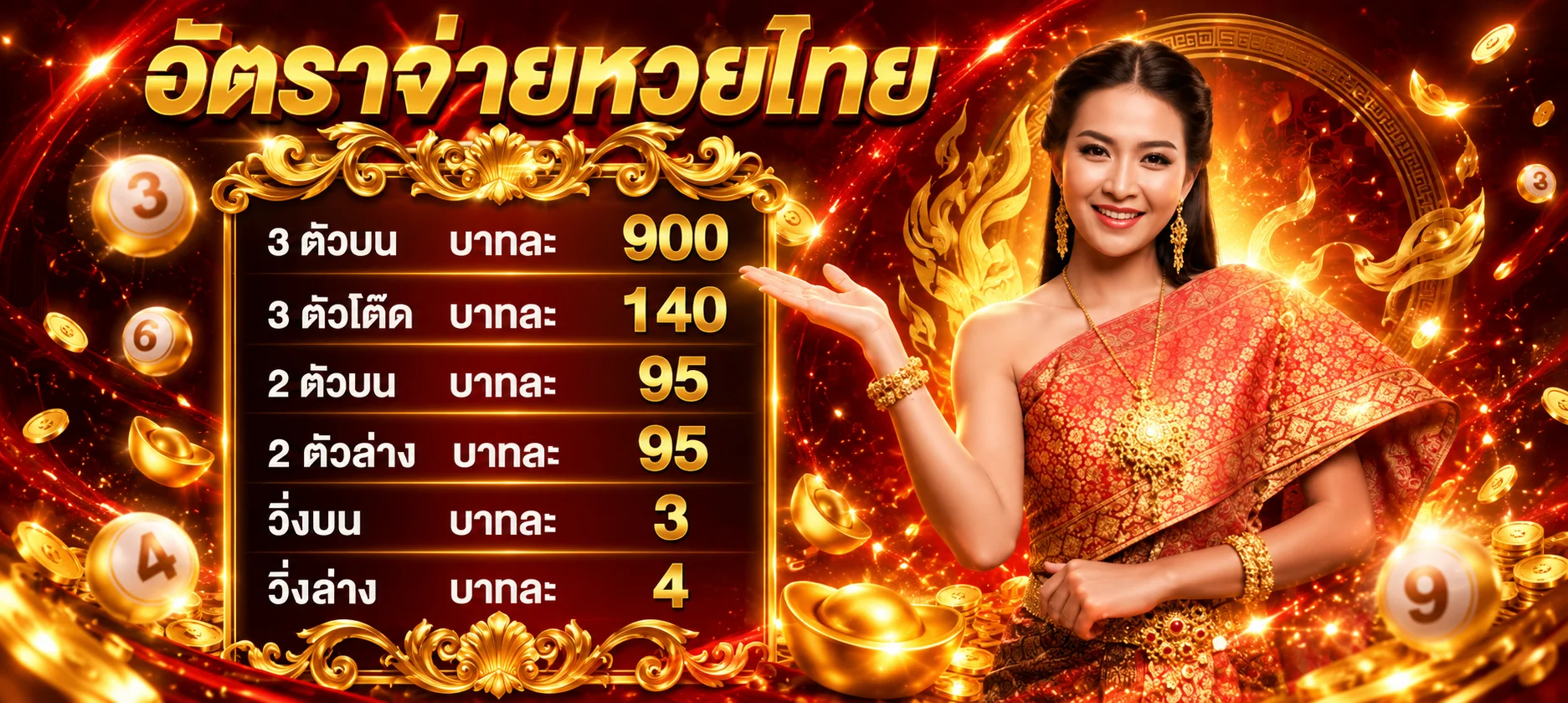 หน้าซื้อหวยออนไลน์ PGSLOT.IN แสดงตัวเลขและอัตราจ่ายบาทละ 900